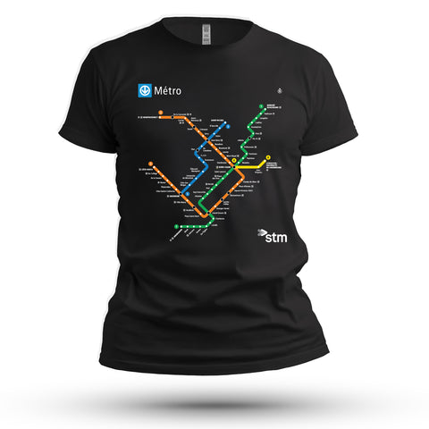 T-SHIRT - PLAN DU MÉTRO