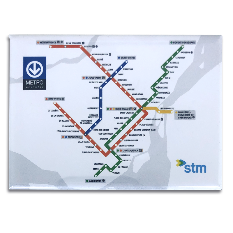 MAGNET WHITE METRO MAP