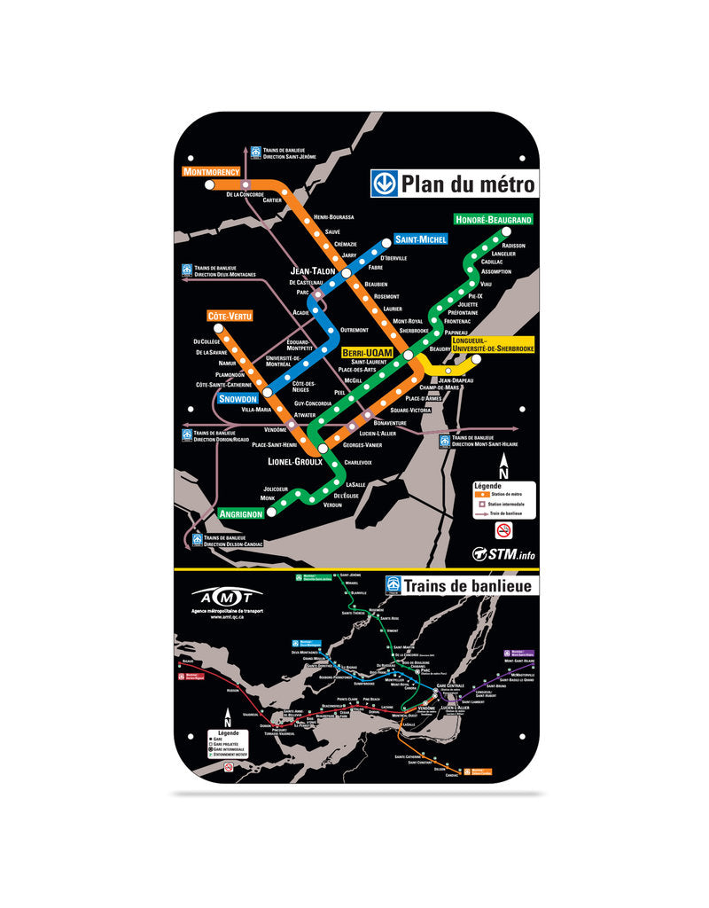 AFFICHE - PLAN DU MÉTRO DE MONTRÉAL 2007