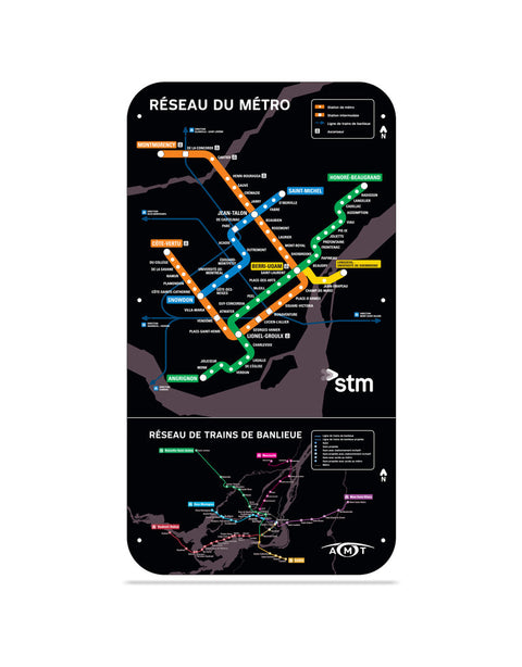 POSTER - 2012 METRO MAP OF MONTREAL