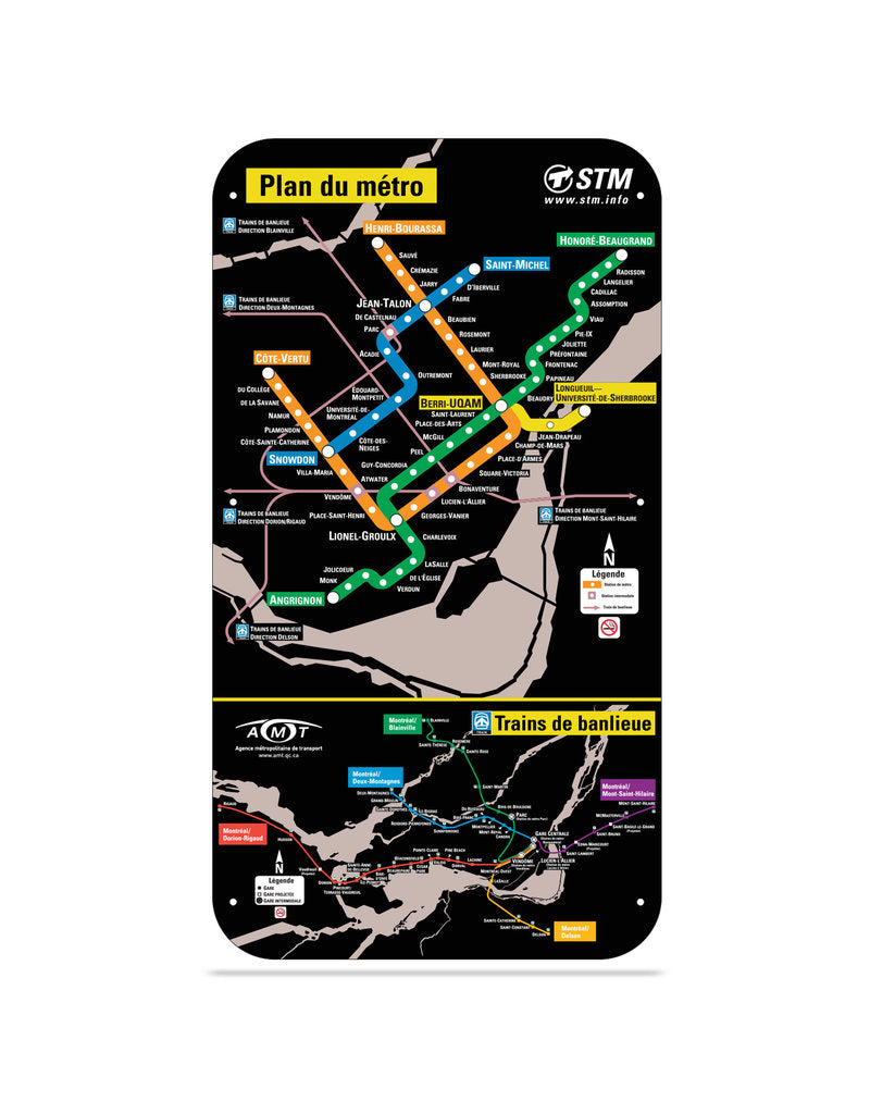 AFFICHE - PLAN DU MÉTRO DE MONTRÉAL 2003